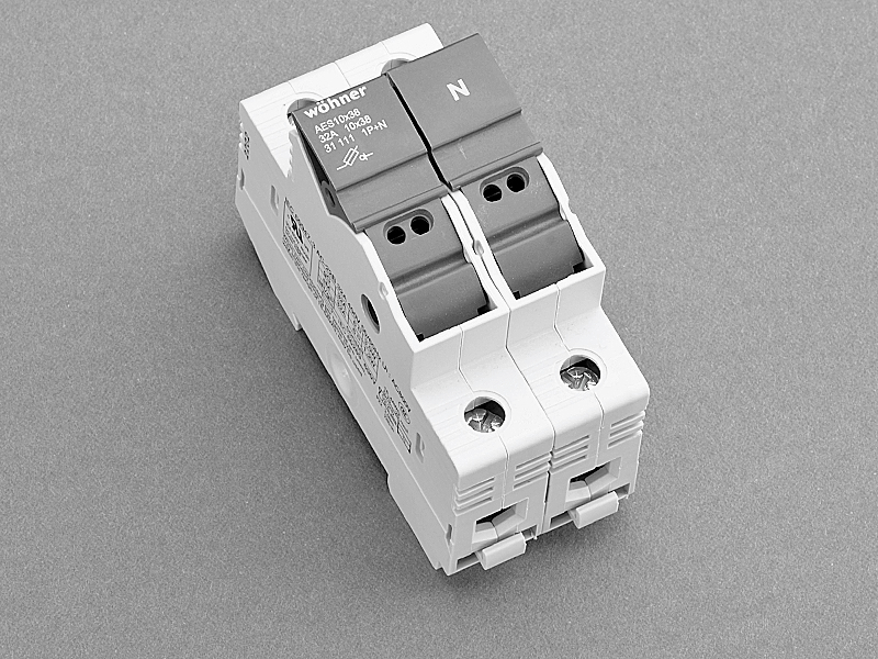 31111 Wohner 1P+N 10x38 Cylindrical Fuse Holder PES Group